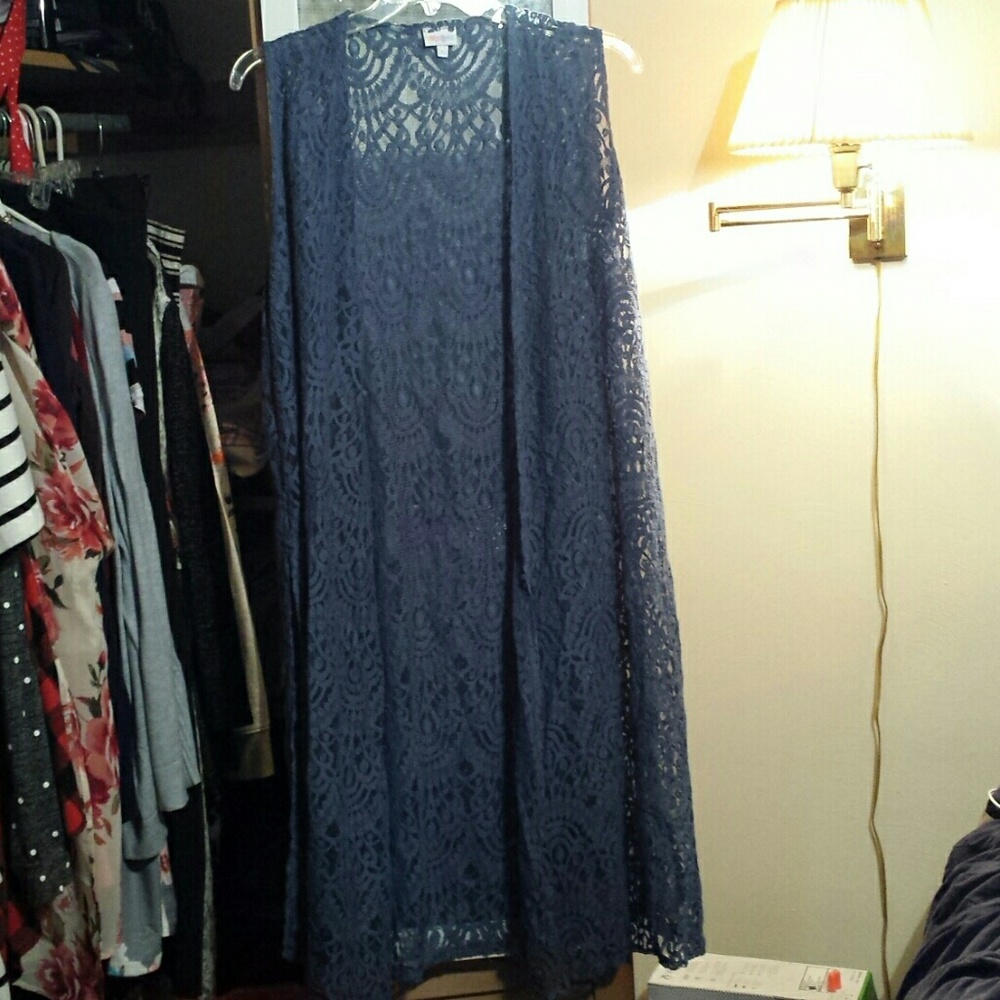 NWOT large dusty blue lace LuLaRoe Joy